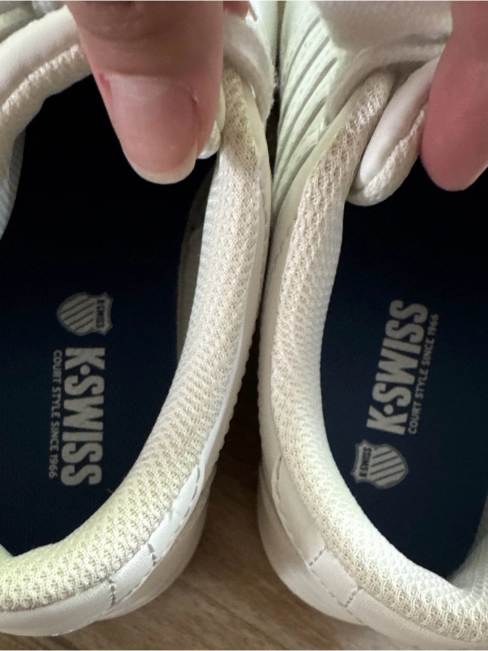 K-Swiss White Low-Profile Tennis Sneakers - Picture 3 of 8